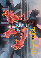 Flamehold Grappler // Flamehold Grappler, illustrated by Wayne Wu